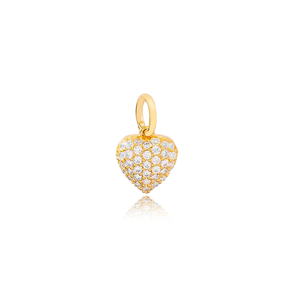 CHARM BAR diamonds heart #8547