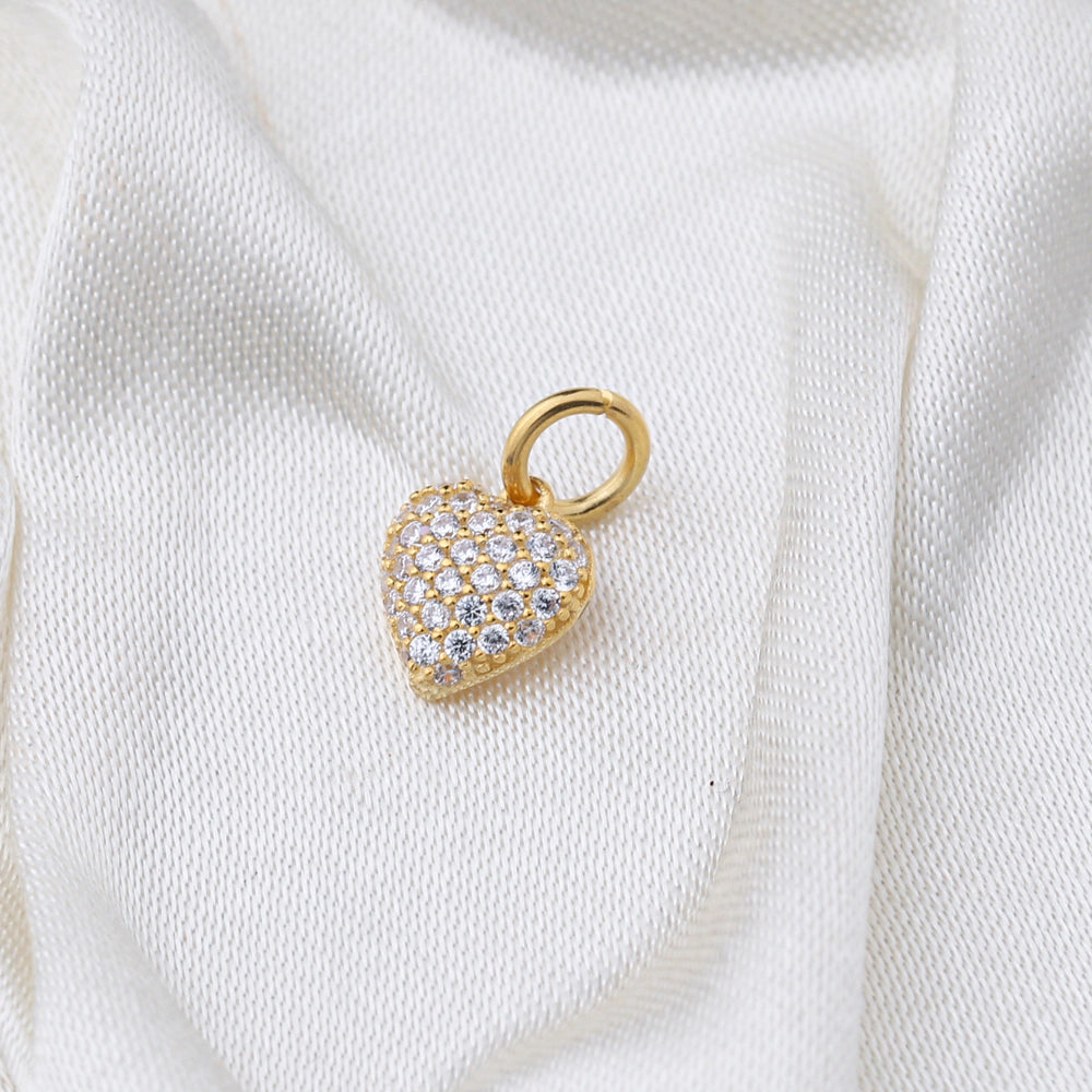 CHARM BAR diamonds heart #8547