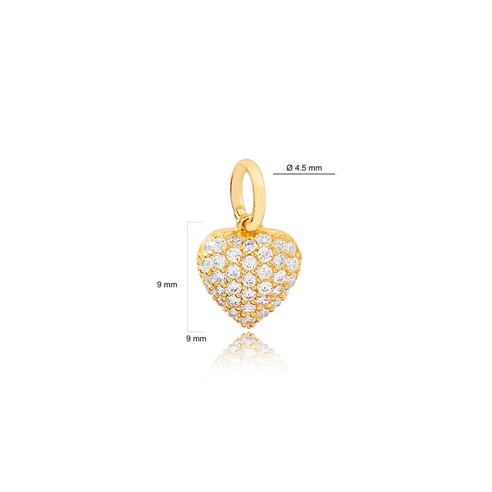 CHARM BAR diamonds heart #8547